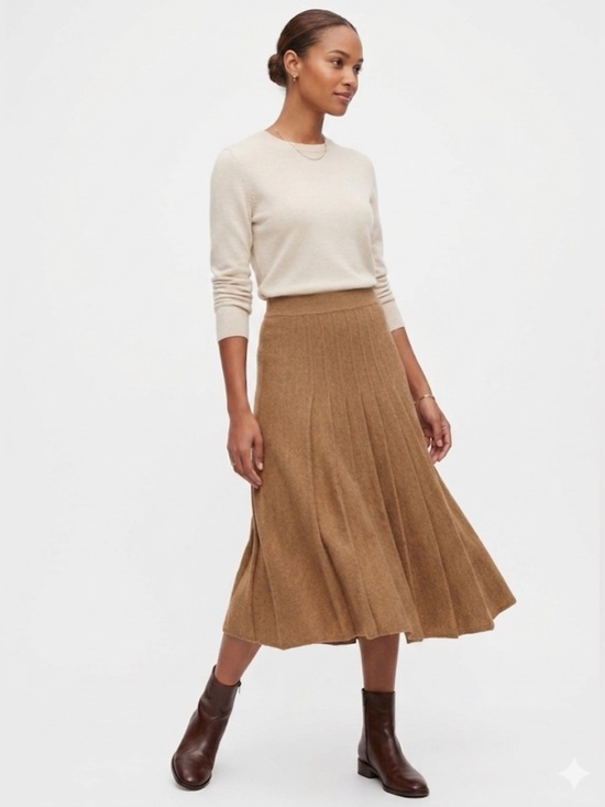 Zara Dresses & Skirts - NWT Zara Woman SRPLS Asymmetric Pleated Wool Blend Skirt Size M Medium